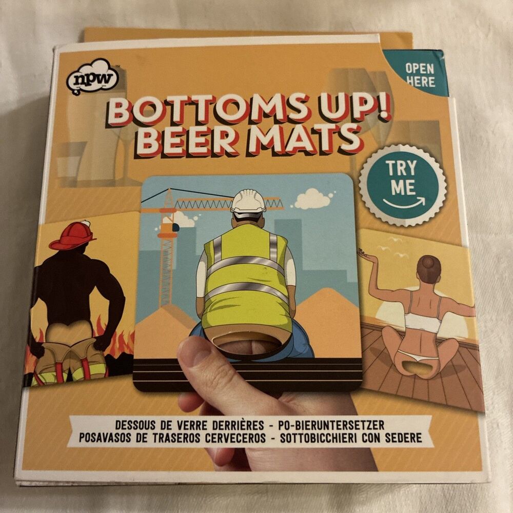 Bottoms Up! 10 Funny Beer Coasters Use your hand to Make Butt Cracks Men Women